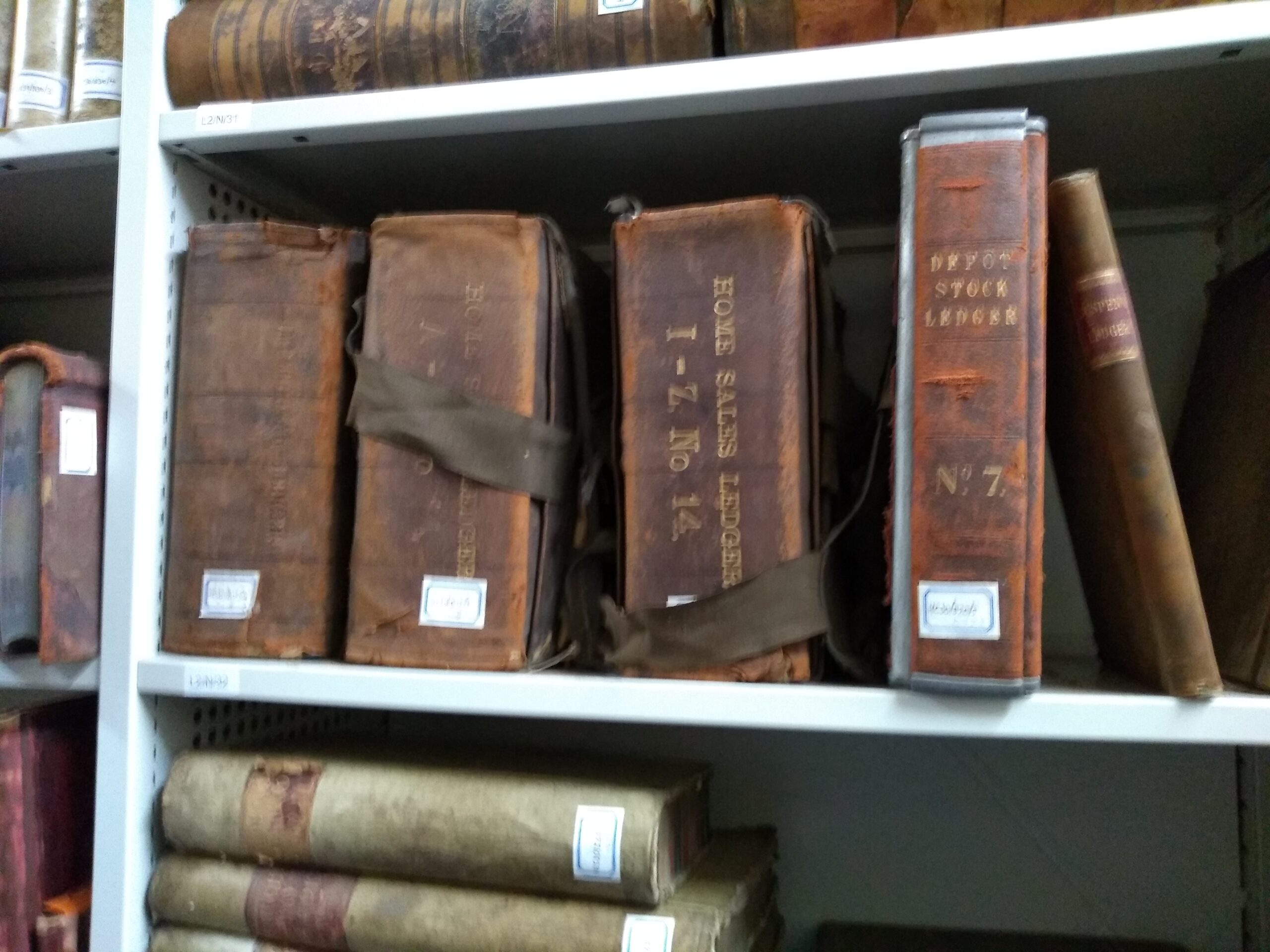 Leather bound sales and stock ledgers