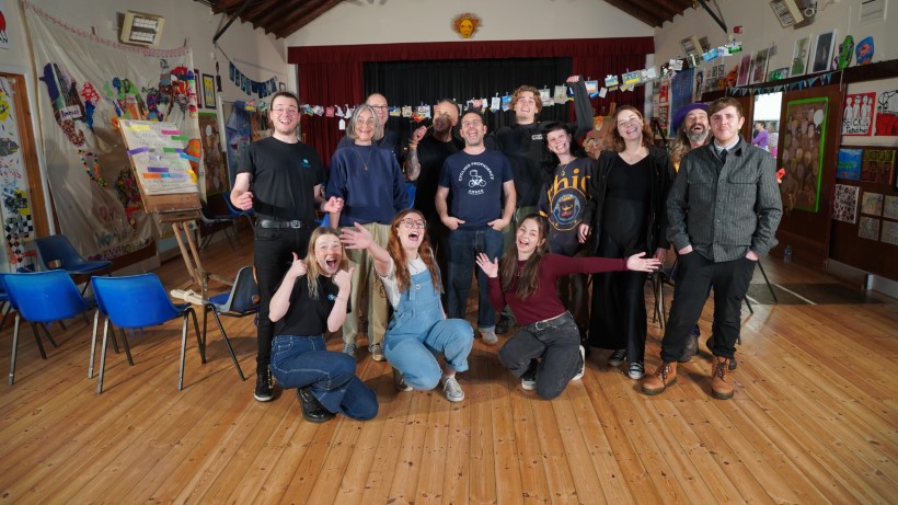 Pb and Suffolk Artlink staff group shot on the day of filming